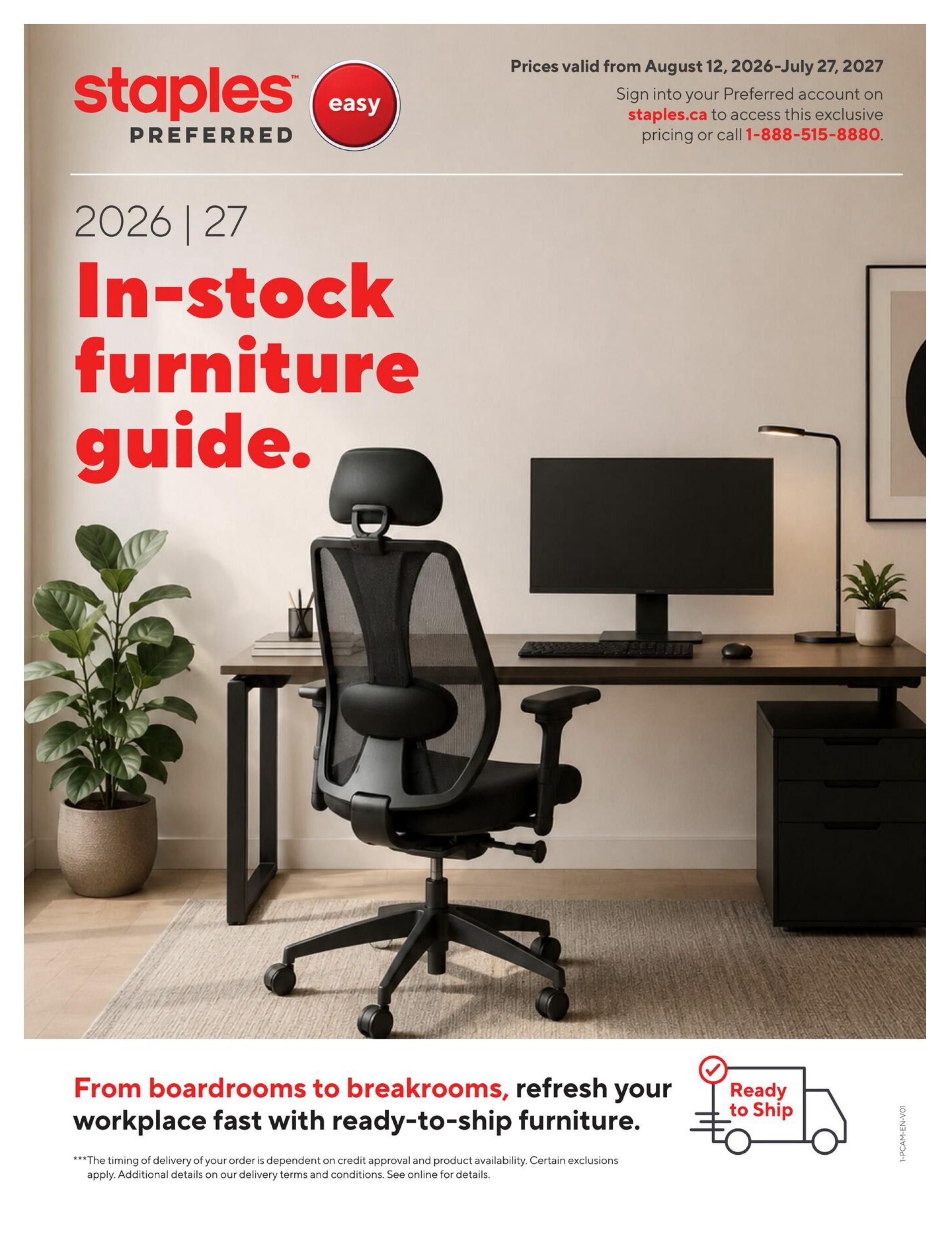 Staples 2026/2027 Furniture Guide August 14 to July 27