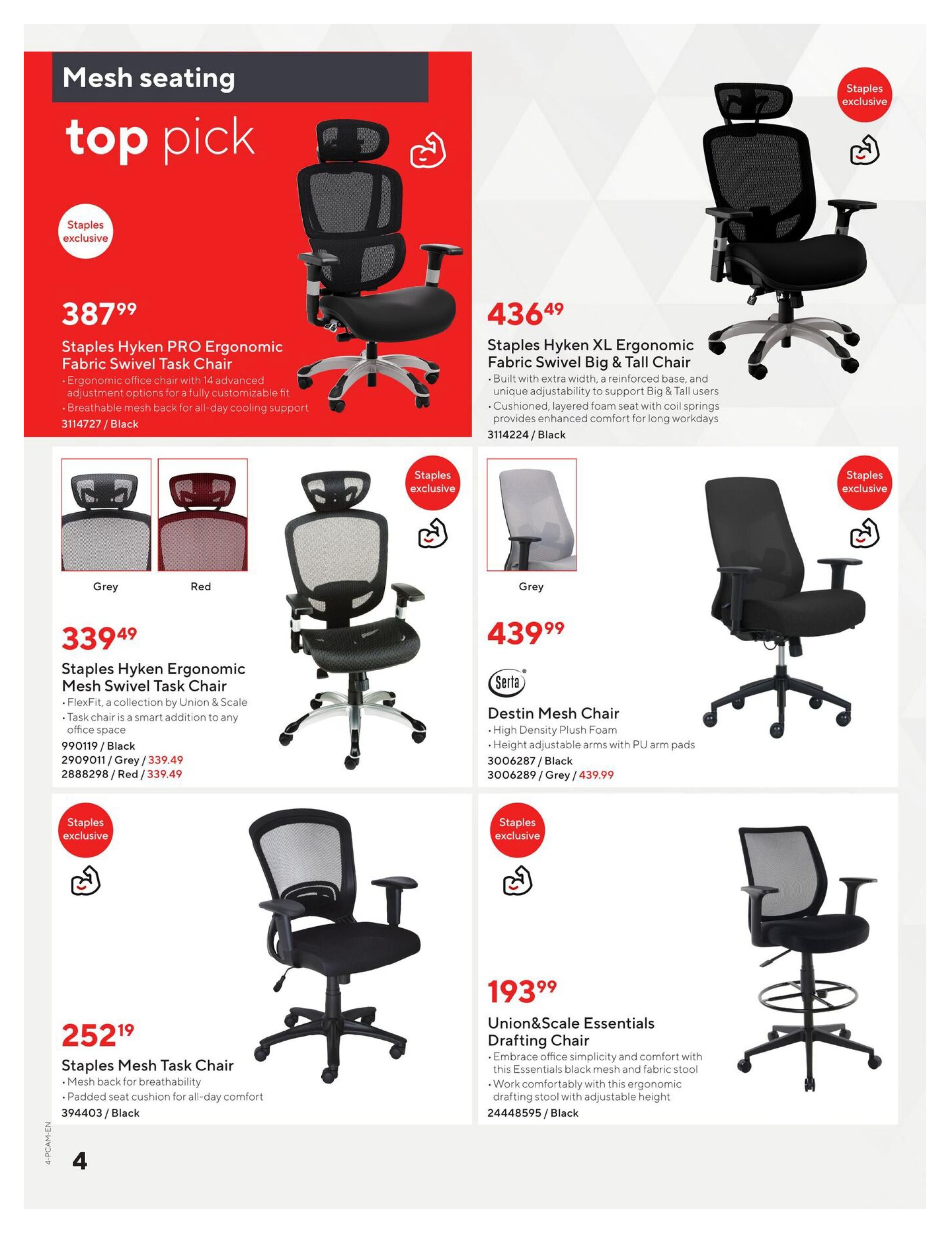 Staples 2026/2027 Furniture Guide August 14 to July 27