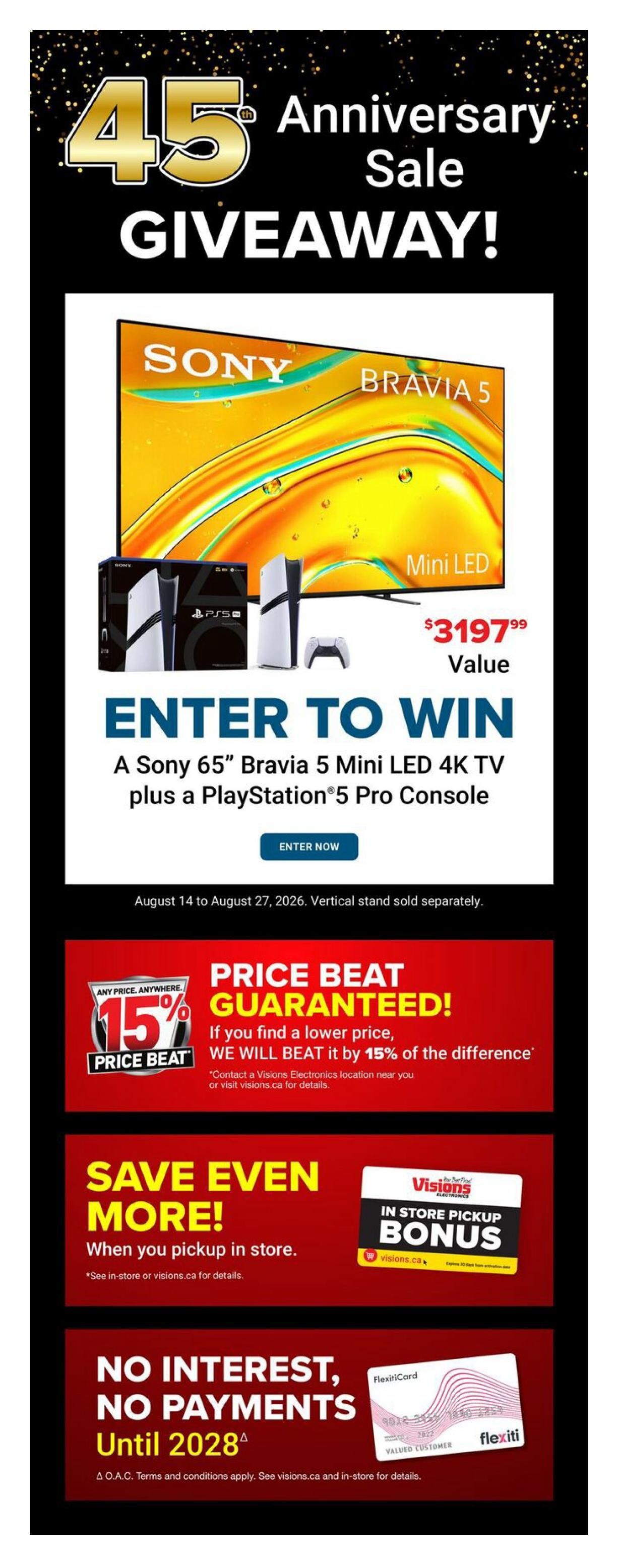 Visions Electronics Flyer August 14 to 20