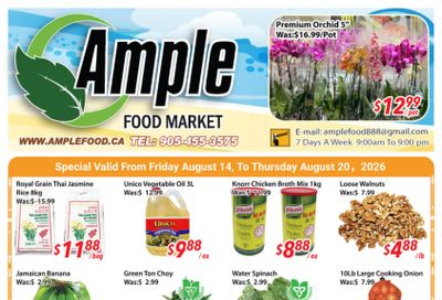 Ample Food Market (Brampton) Flyer August 14 to 20