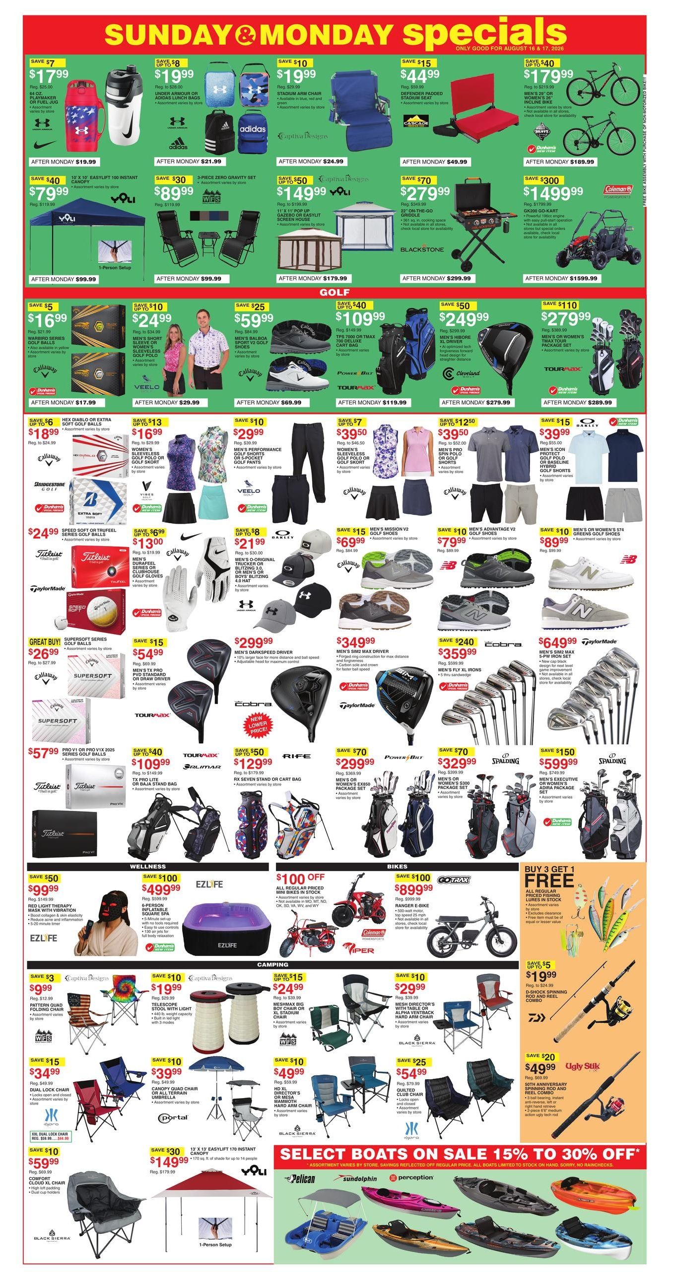 Dunham's Sports (MI) Weekly Ad August 15 - 20, 2026