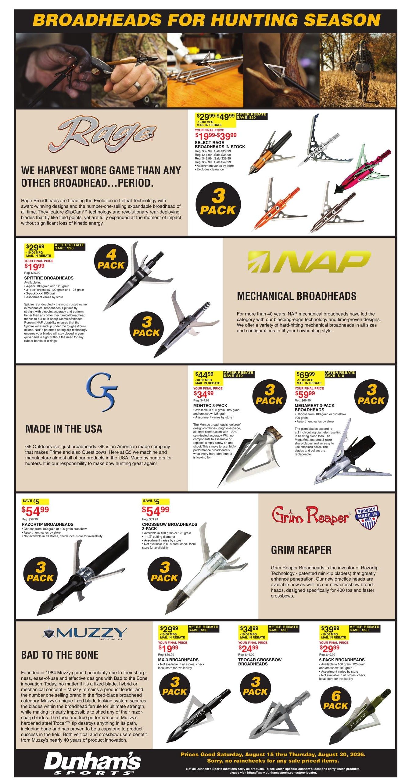 Dunham's Sports (MI) Weekly Ad August 15 - 20, 2026