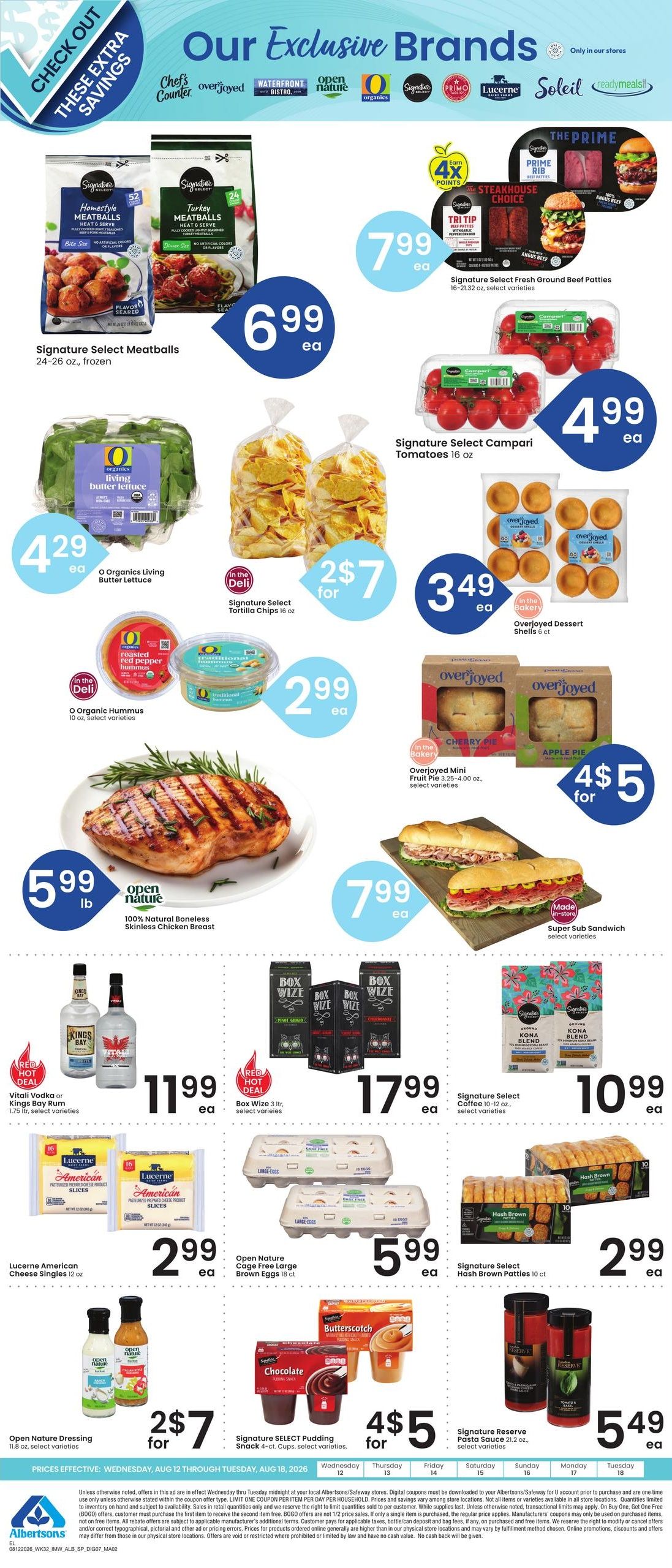 Albertsons (Elko Area, NV) Bonus Online Savings Weekly Ad August 12 - 18, 2026