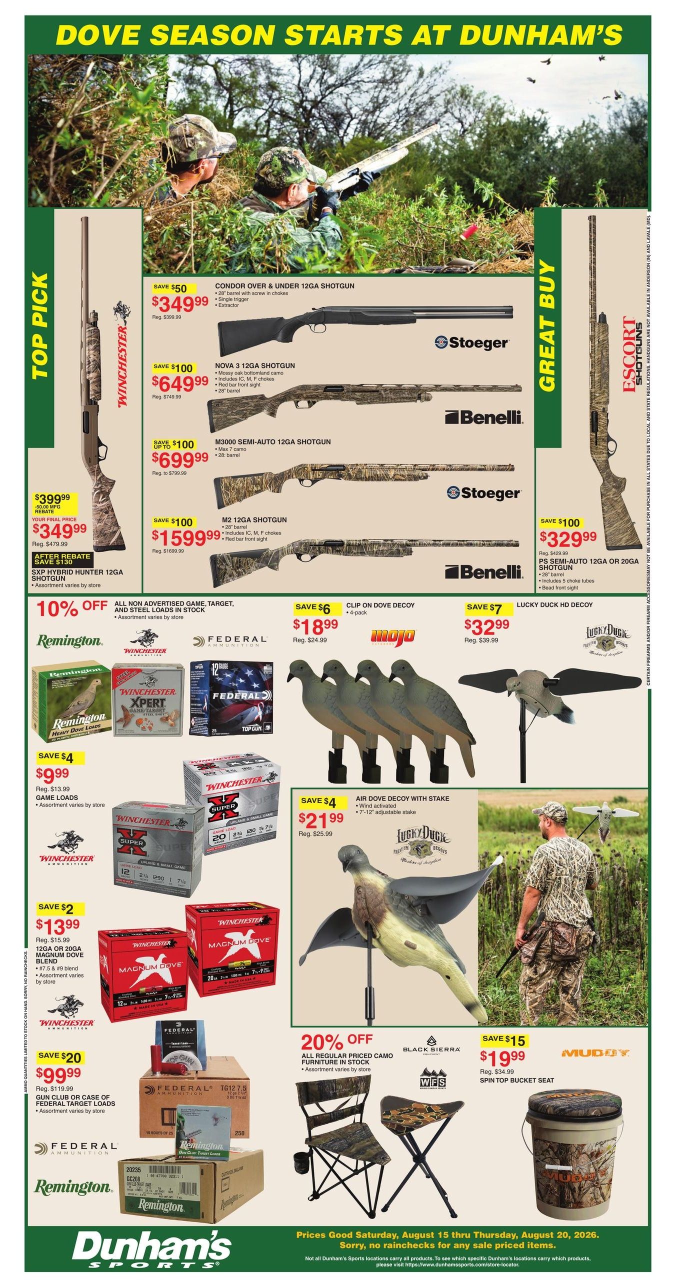 Dunham's Sports (Beech Grove Area, IN) Weekly Ad August 15 - 20, 2026