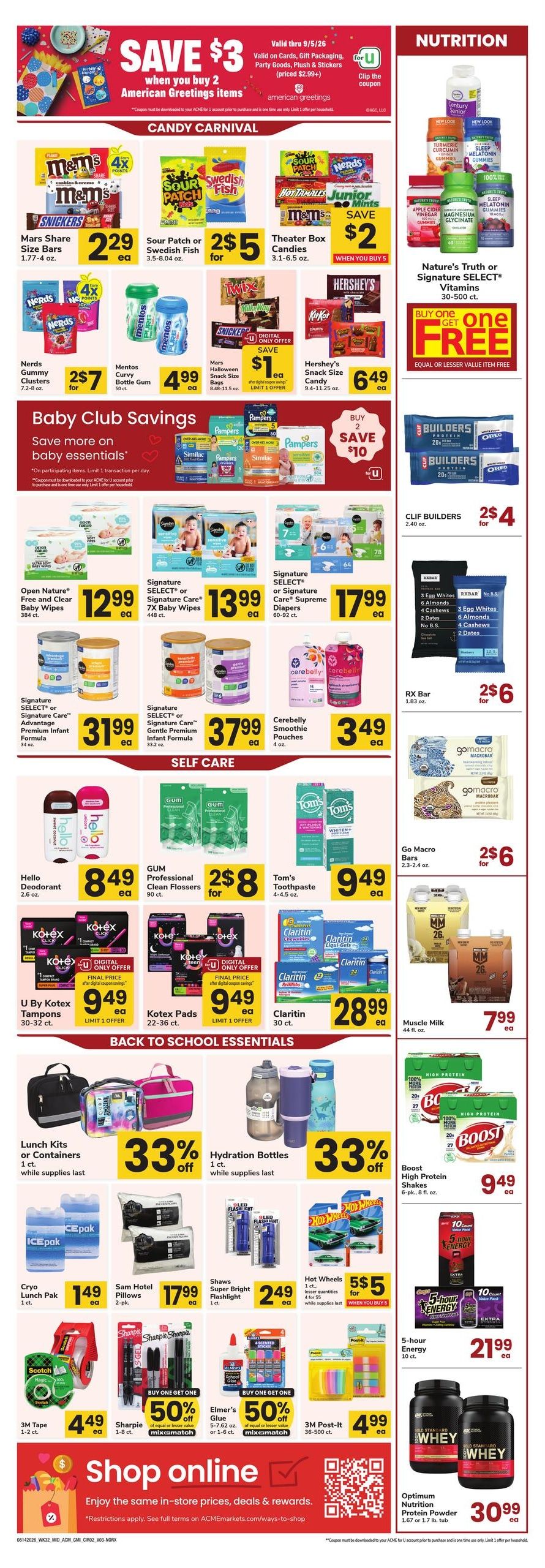 Acme Markets (Baltimore–Annapolis Area, MD) Health, Home & Beauty Weekly Ad August 14 - 27, 2026