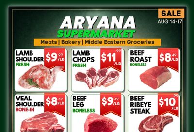 Aryana Supermarket (Kitchener) Flyer August 14 to 17