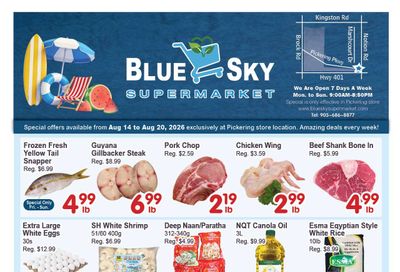Blue Sky Supermarket (Pickering) Flyer August 14 to 20
