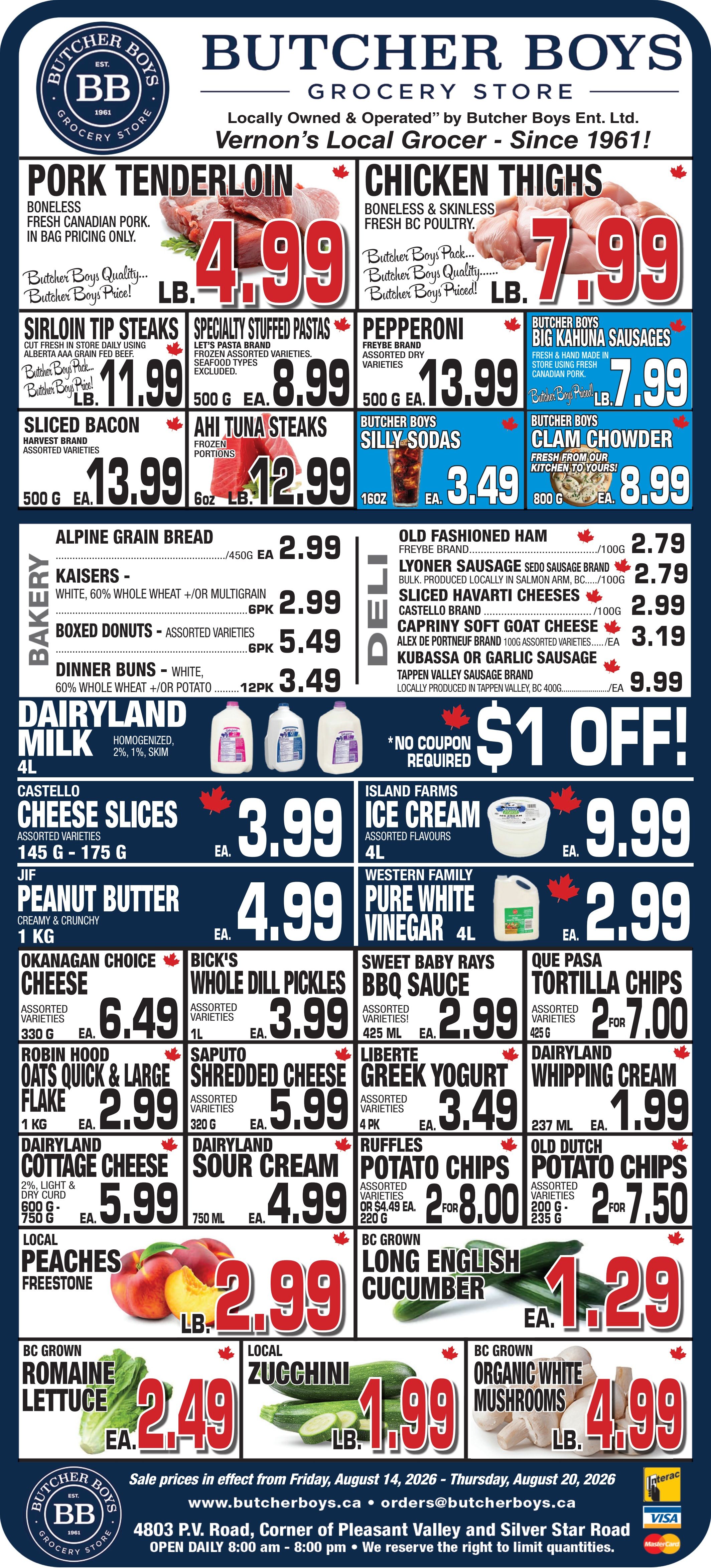 Butcher Boys Grocery Store Flyer August 14 to 20