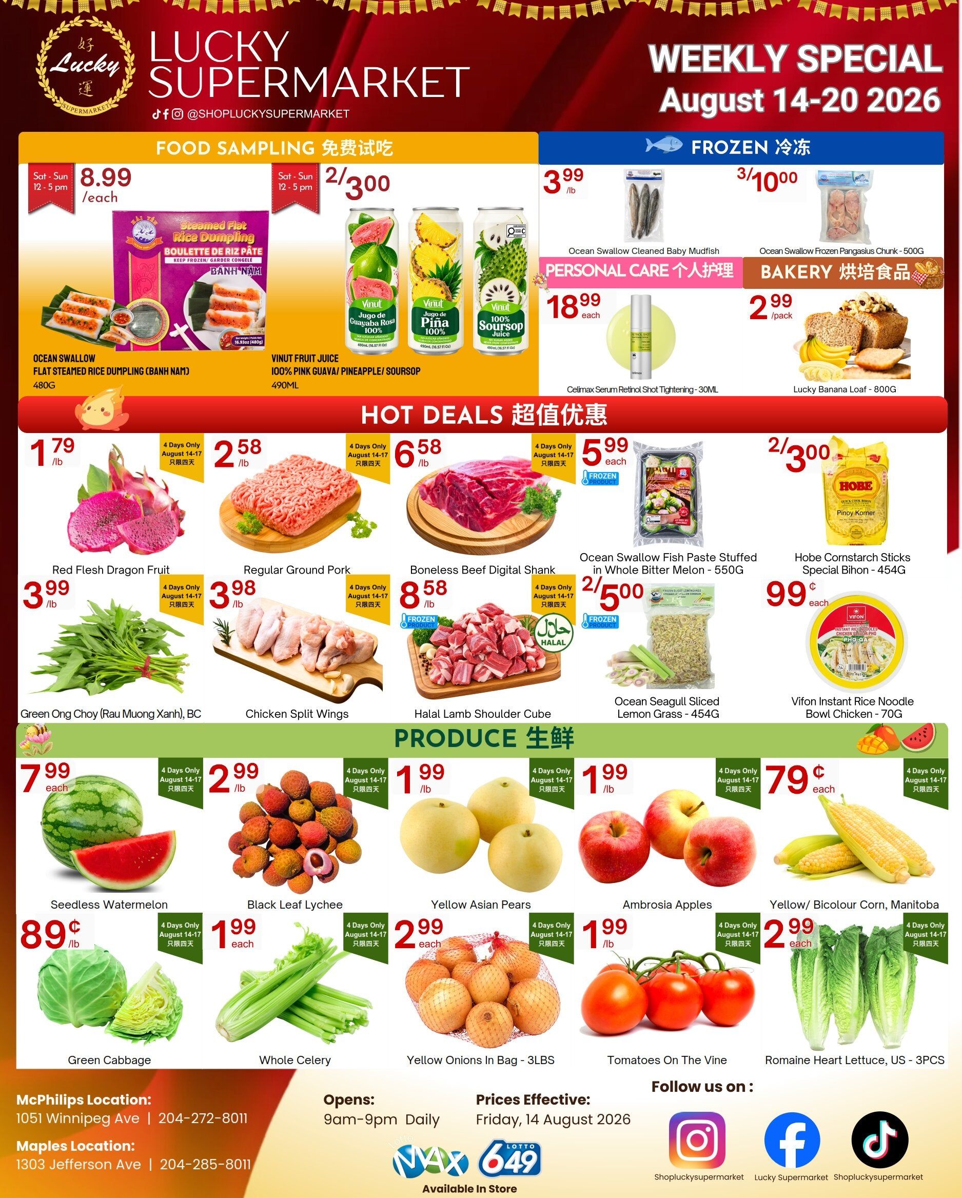 Lucky Supermarket (Winnipeg) Flyer August 14 to 20