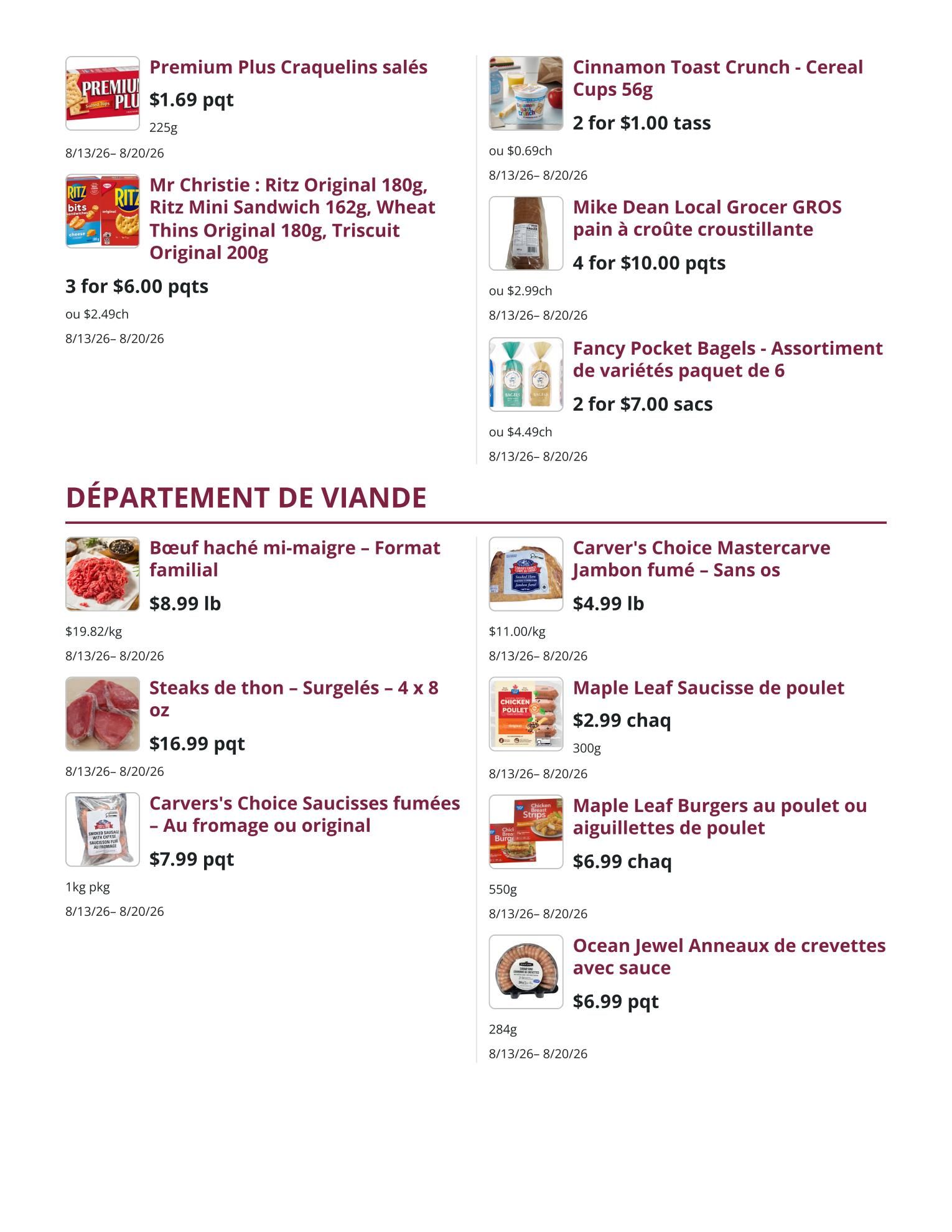 Mike Dean Local Grocer Flyer August 13 to 19