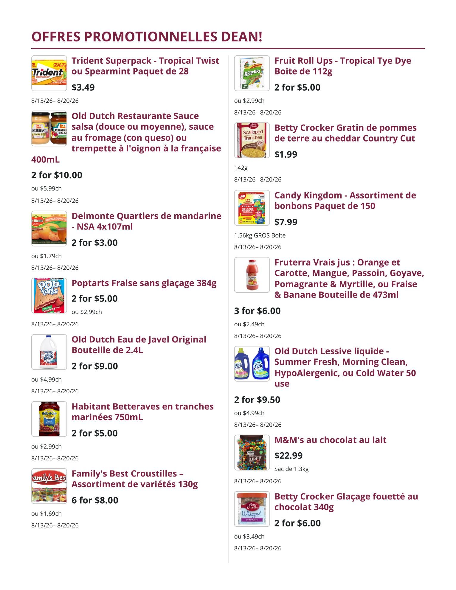 Mike Dean Local Grocer Flyer August 13 to 19