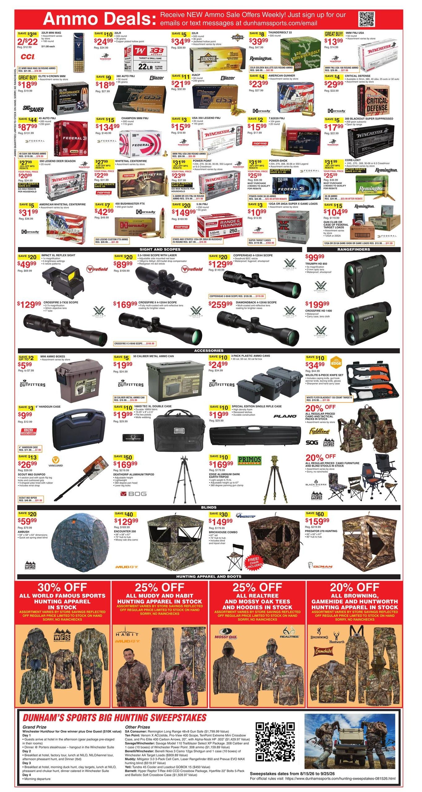 Dunham's Sports (Kearney Area, NE) Weekly Ad August 15 - 20, 2026