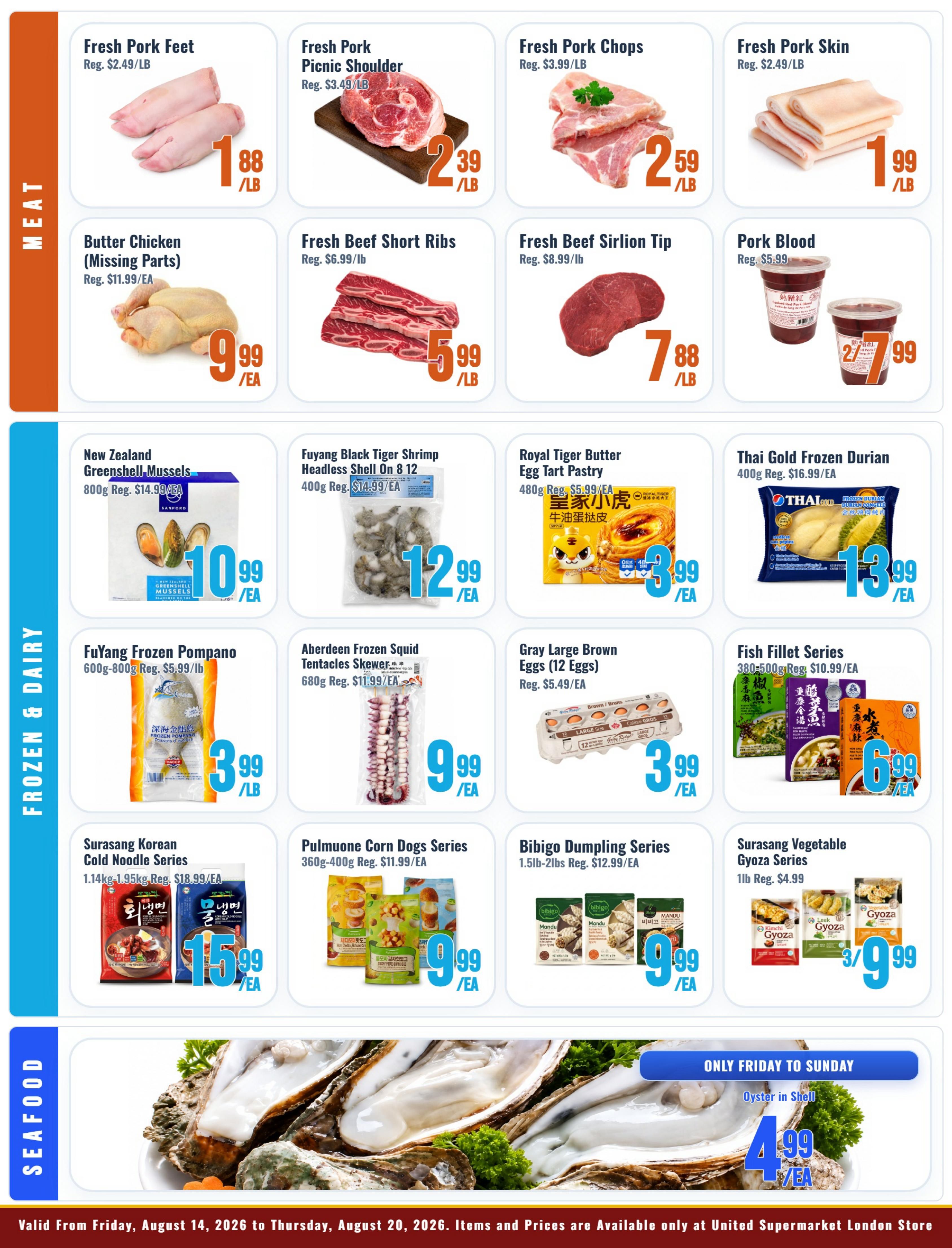 United Supermarket (London) Flyer August 14 to 20