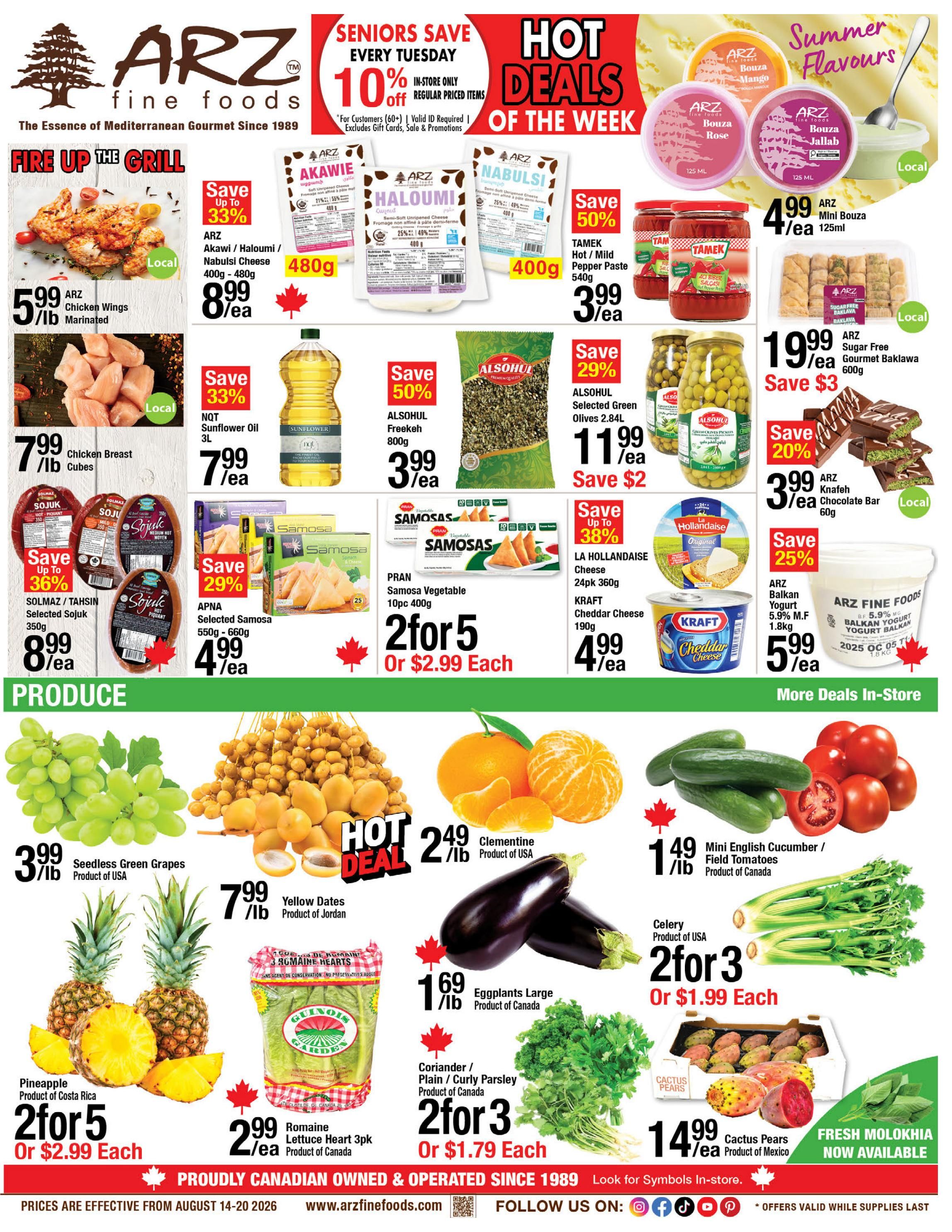 Arz Fine Foods Flyer August 14 to 20