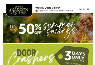 Lakeside Garden Gallery Flyer August 14 to 20