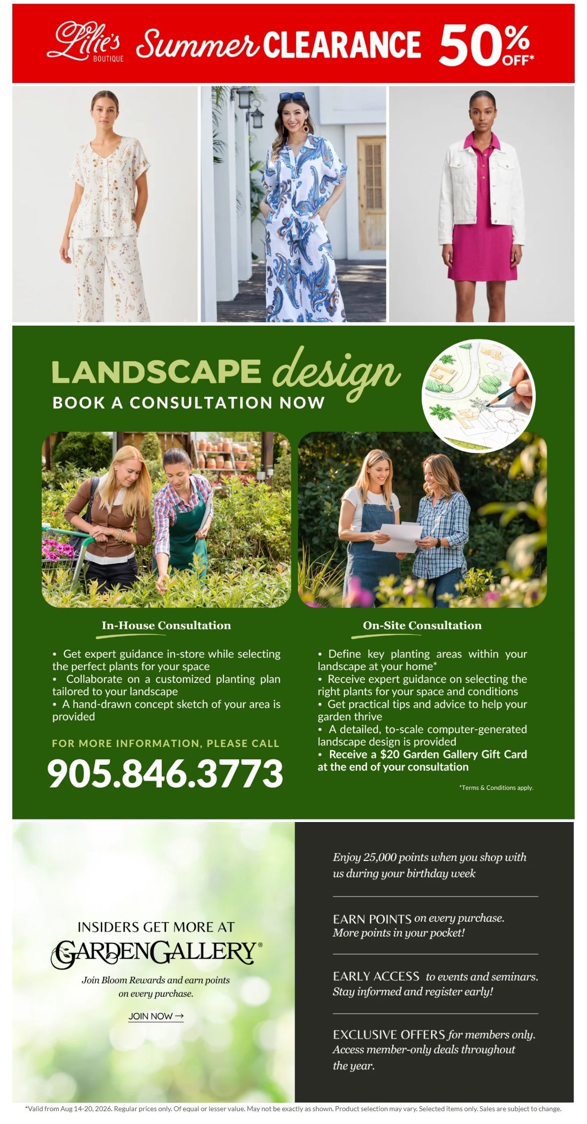 Lakeside Garden Gallery Flyer August 14 to 20