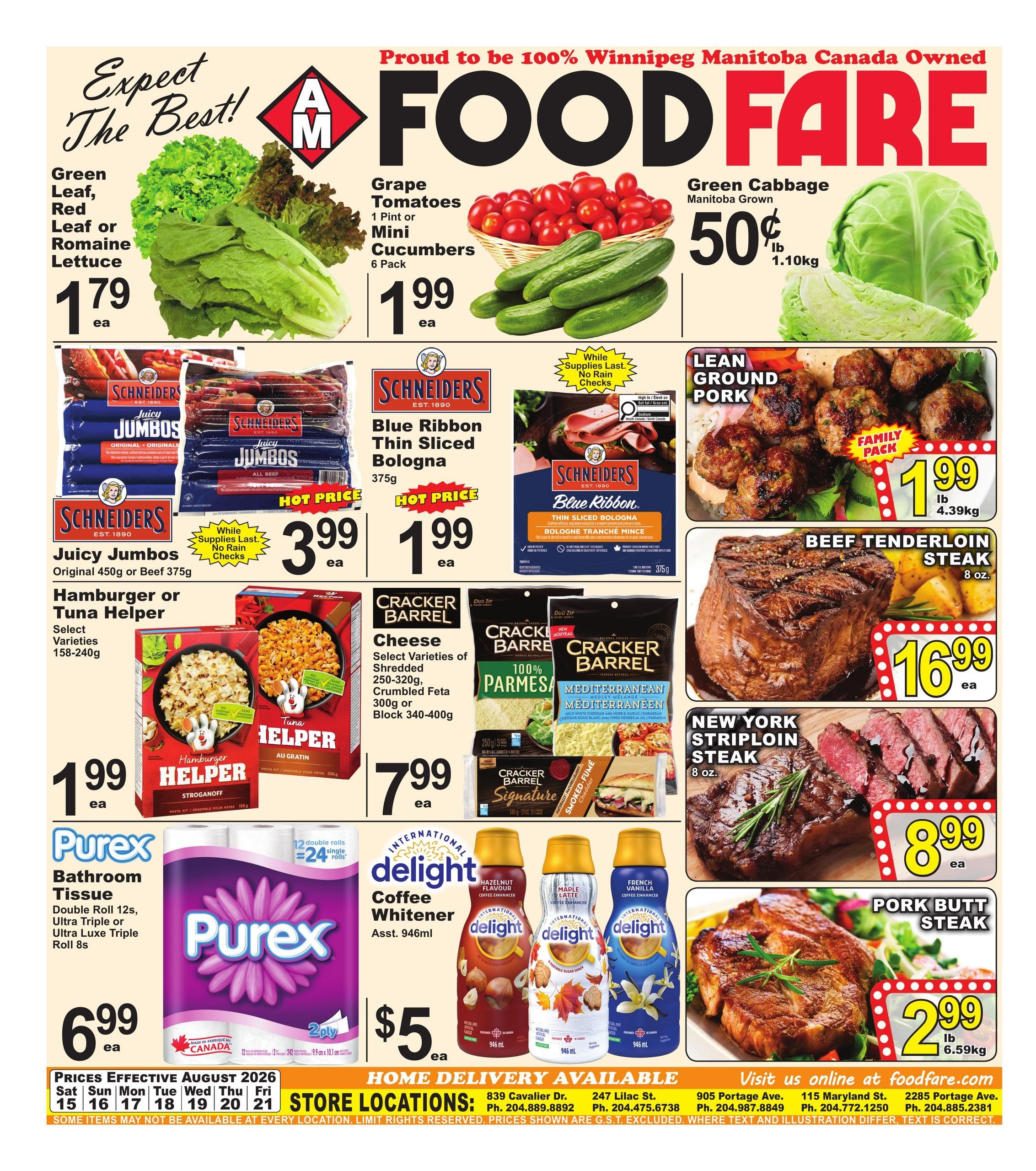 Food Fare Flyer August 15 to 21
