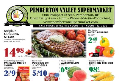 Pemberton Valley Supermarket Flyer August 16 to 22