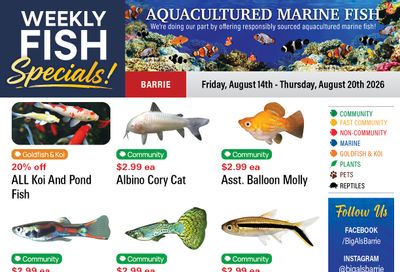 Big Al's (Barrie) Weekly Specials August 14 to 20