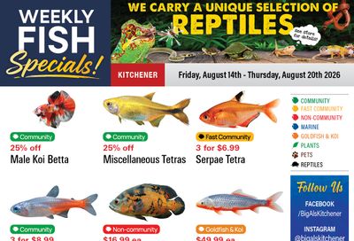 Big Al's (Kitchener) Weekly Specials August 14 to 20