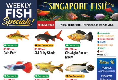 Big Al's (Mississauga) Weekly Specials August 14 to 20