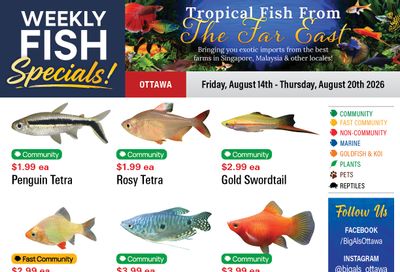 Big Al's (Ottawa) Weekly Specials August 14 to 20