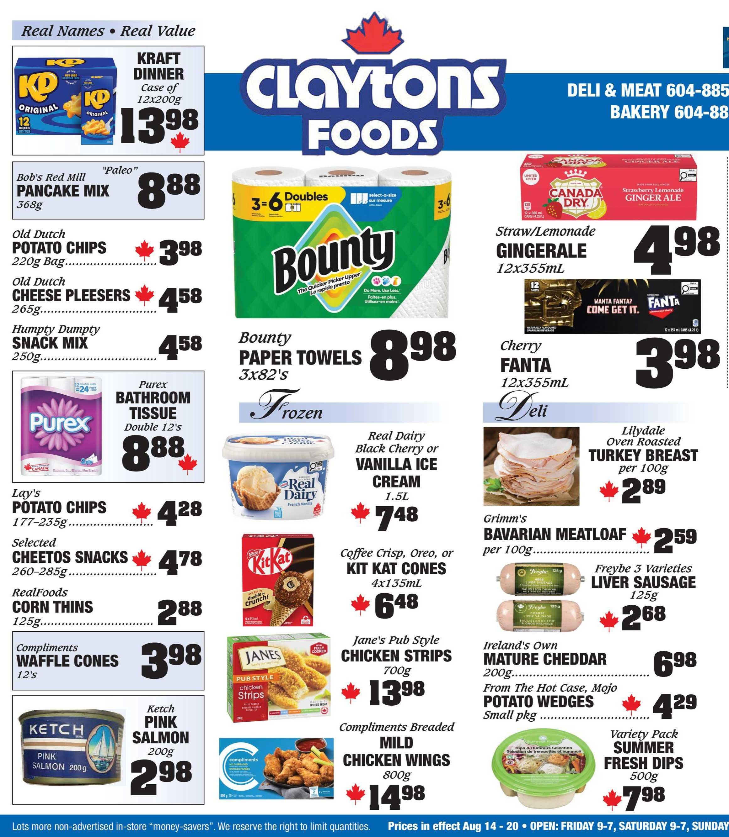 Claytons Heritage Market Flyer August 14 to 20