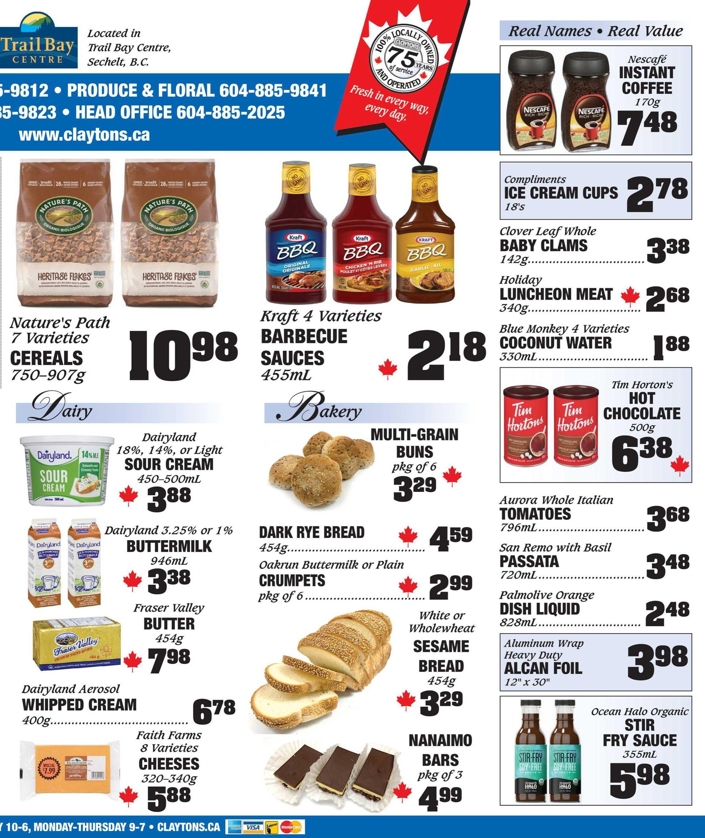 Claytons Heritage Market Flyer August 14 to 20