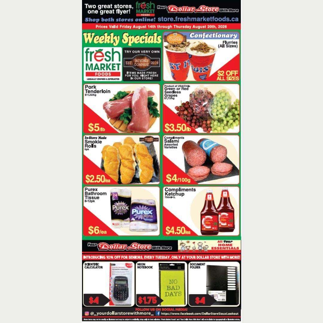 Fresh Market Foods Flyer August 14 to 20