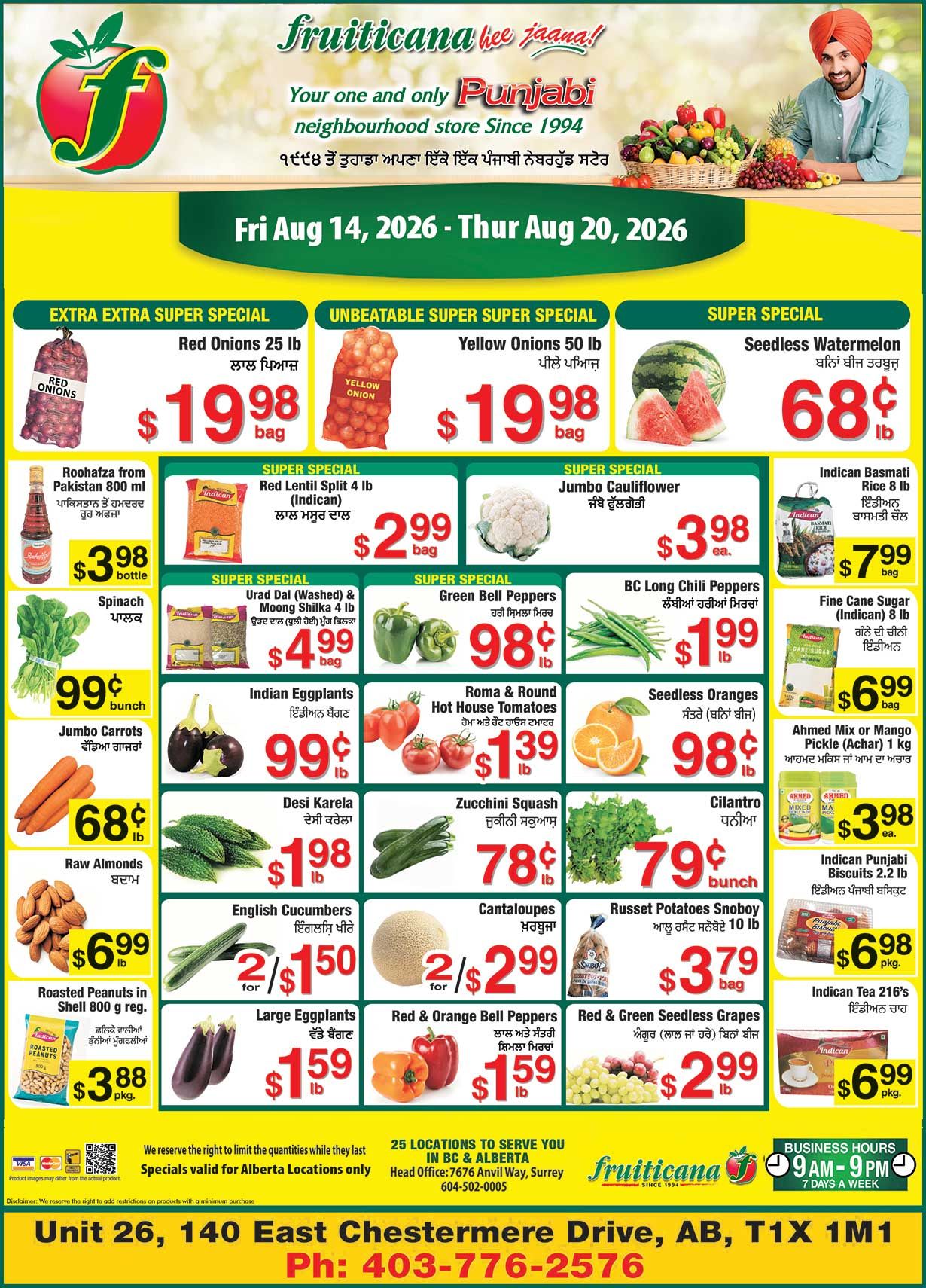 Fruiticana (Chestermere) Flyer August 14 to 20