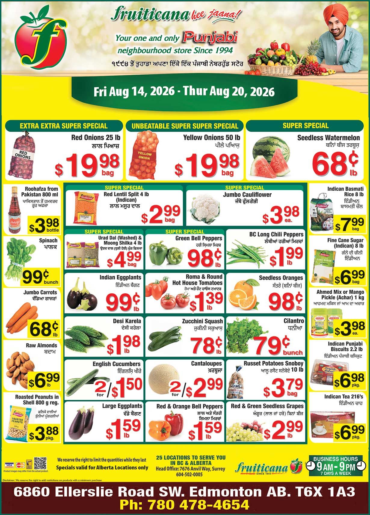 Fruiticana (Edmonton) Flyer August 14 to 20