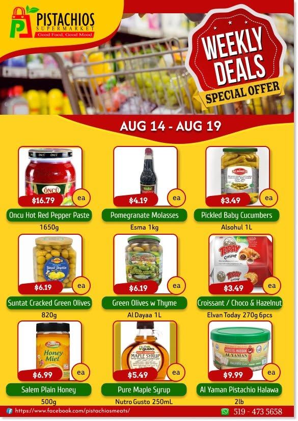 Pistachios Supermarket Flyer August 14 to 19