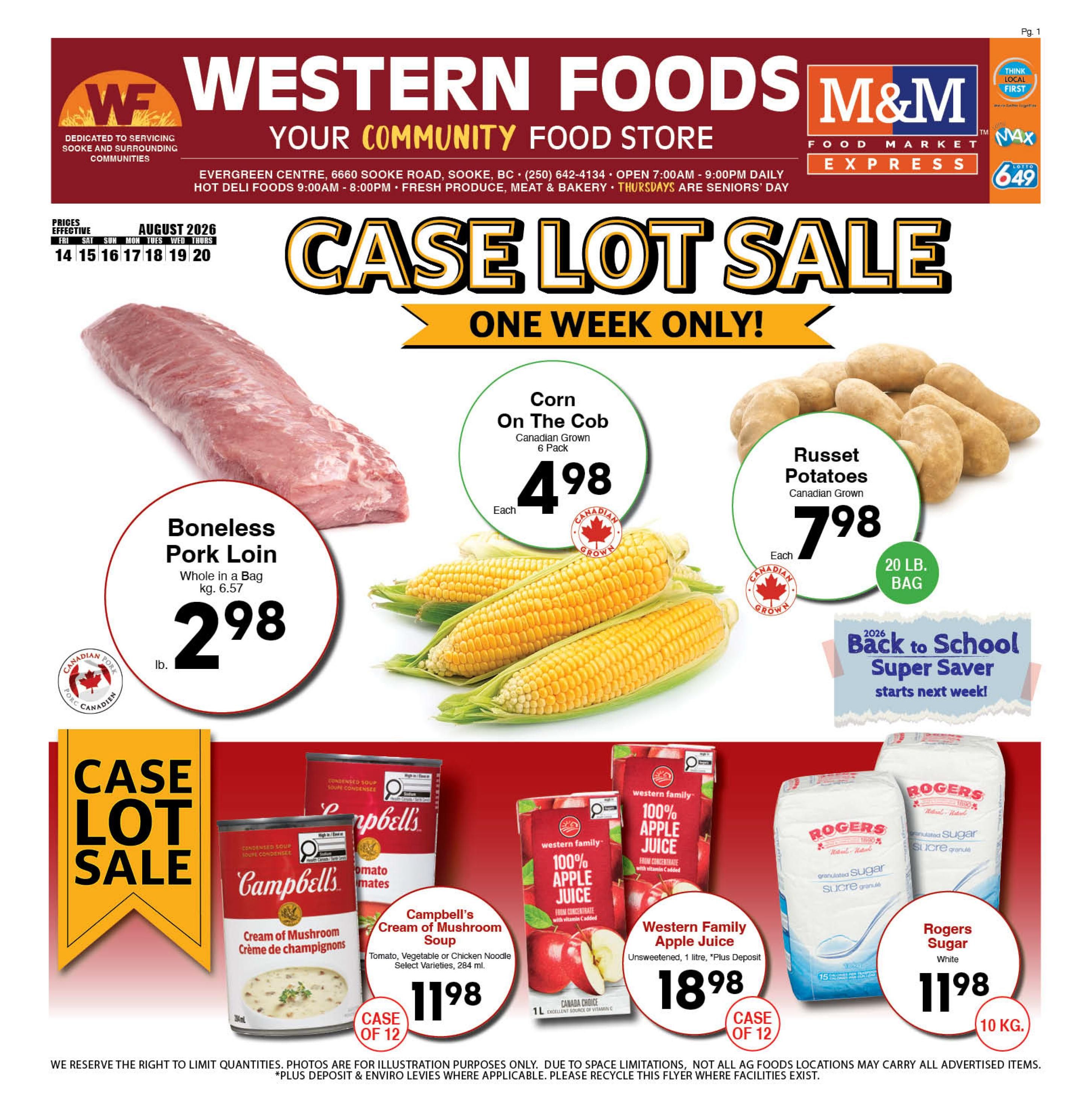 Western Foods Flyer August 14 to 20