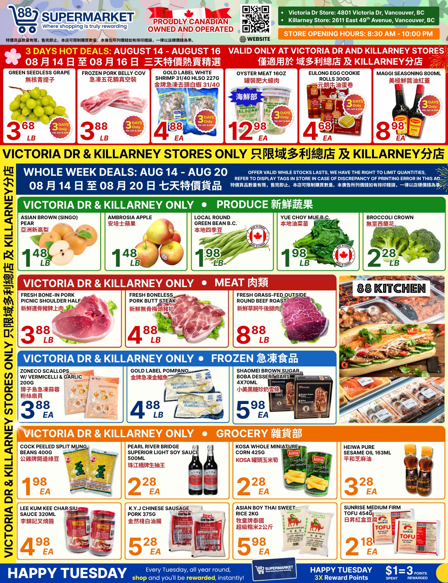 88 Supermarket Flyer August 14 to 20