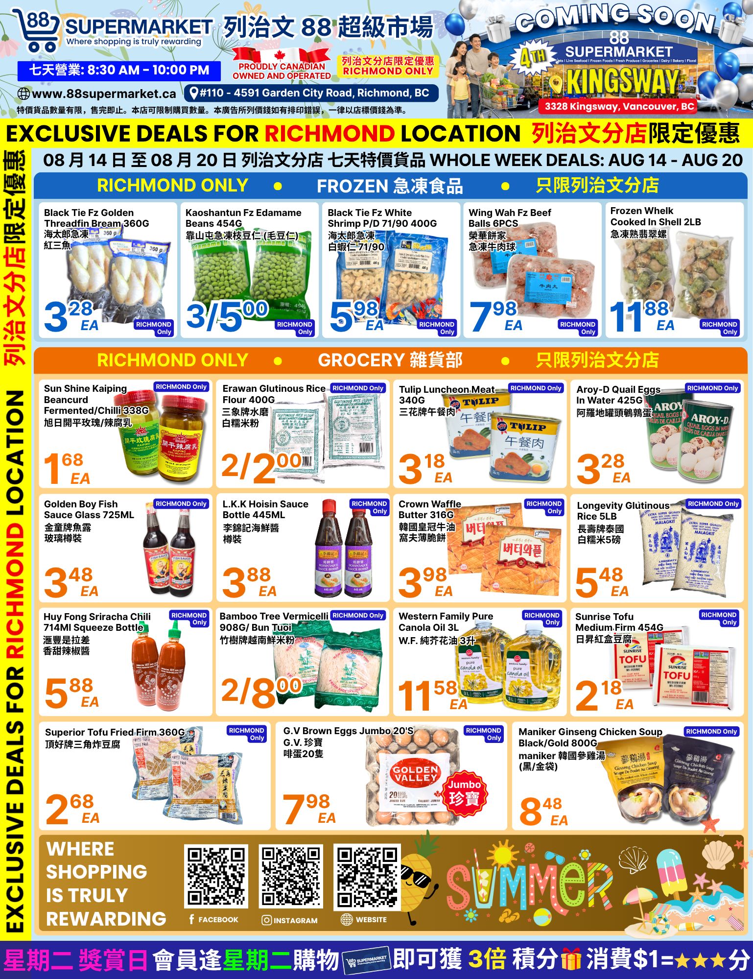 88 Supermarket Flyer August 14 to 20