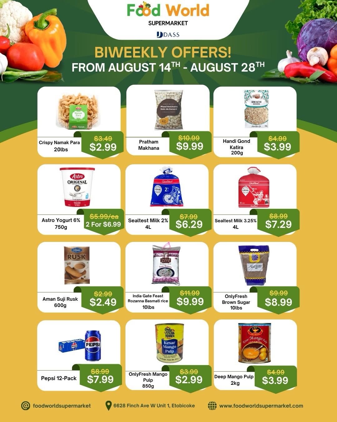 Food World Supermarket Flyer August 14 to 28