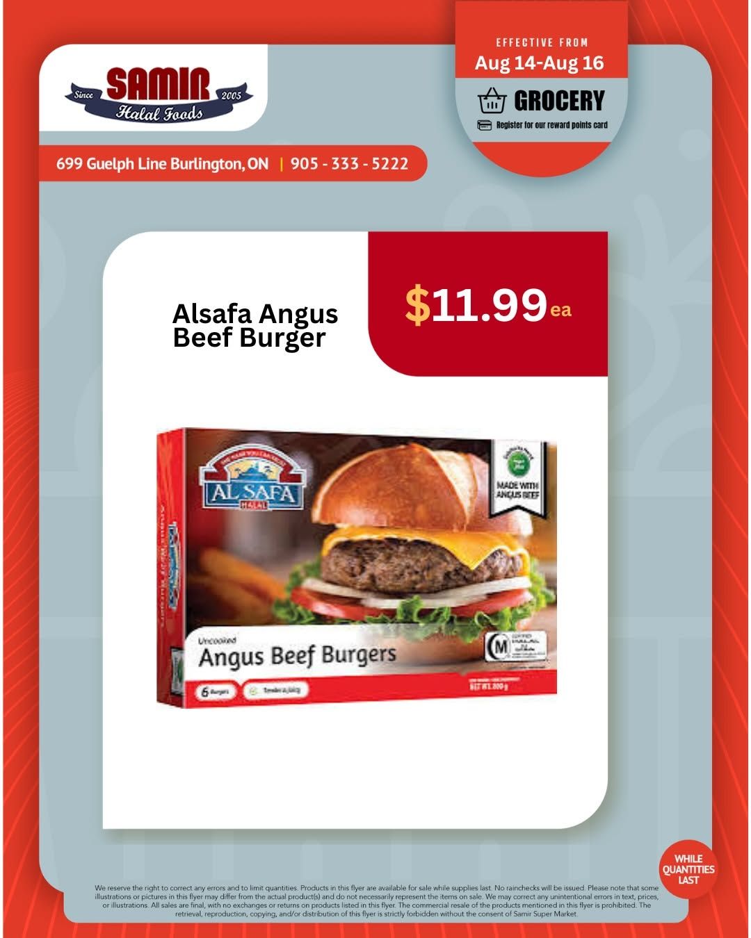 Samir Supermarket (Burlington) Flyer August 14 to 16