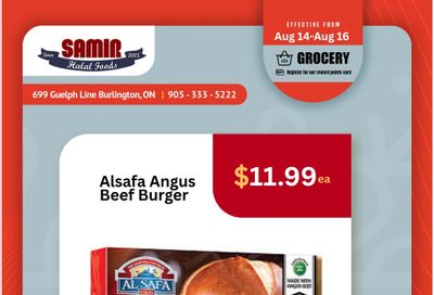 Samir Supermarket (Burlington) Flyer August 14 to 16