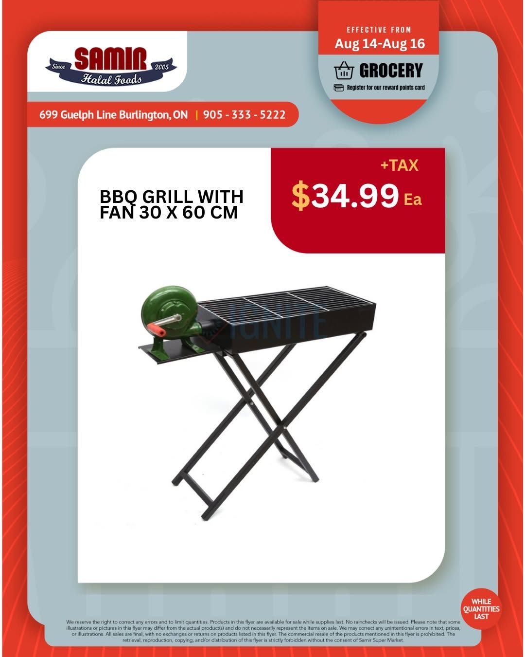 Samir Supermarket (Burlington) Flyer August 14 to 16