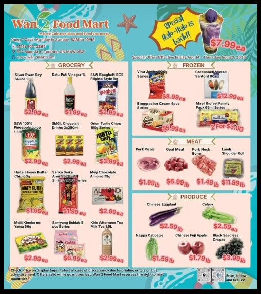 Wan 2 Food Mart Flyer August 14 to 20
