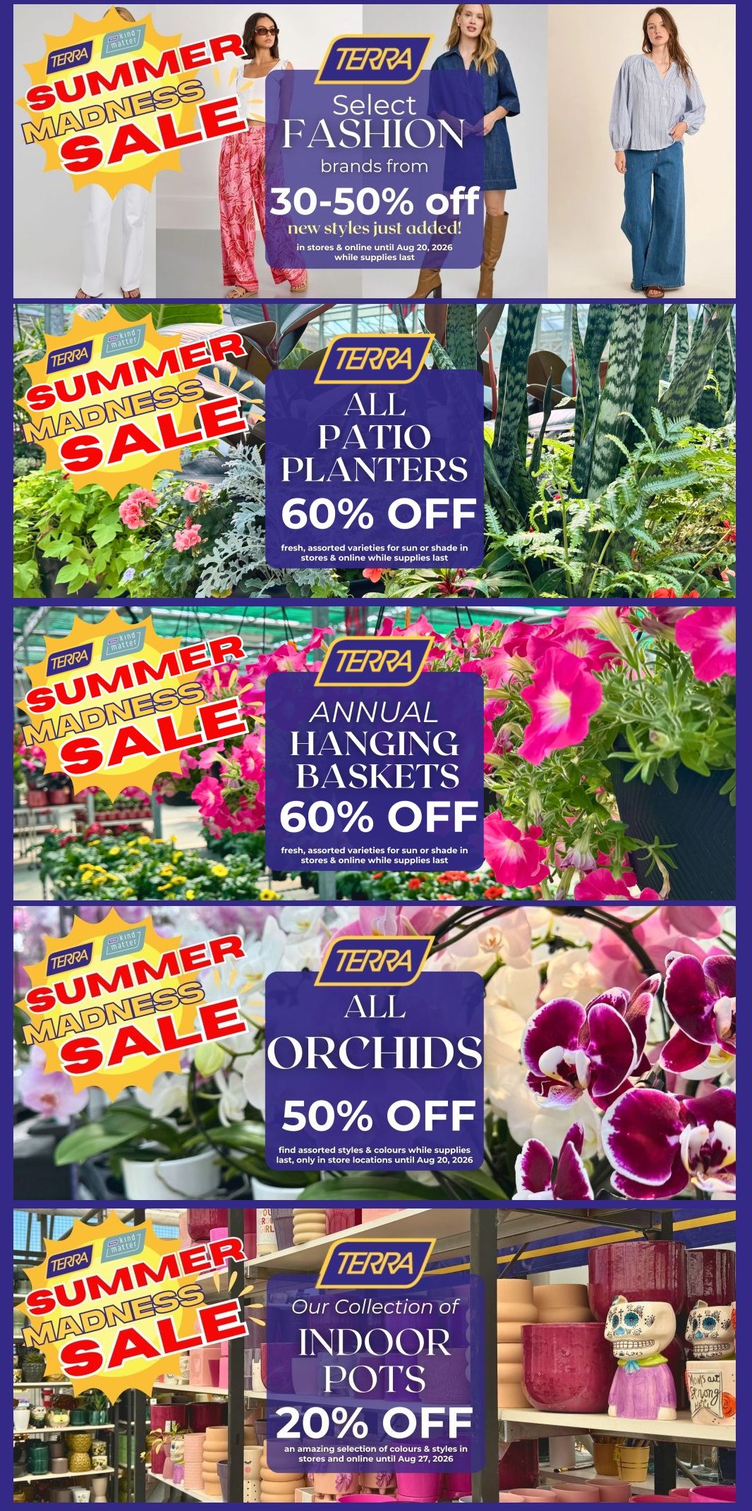 Terra Greenhouses Flyer August 14 to 20
