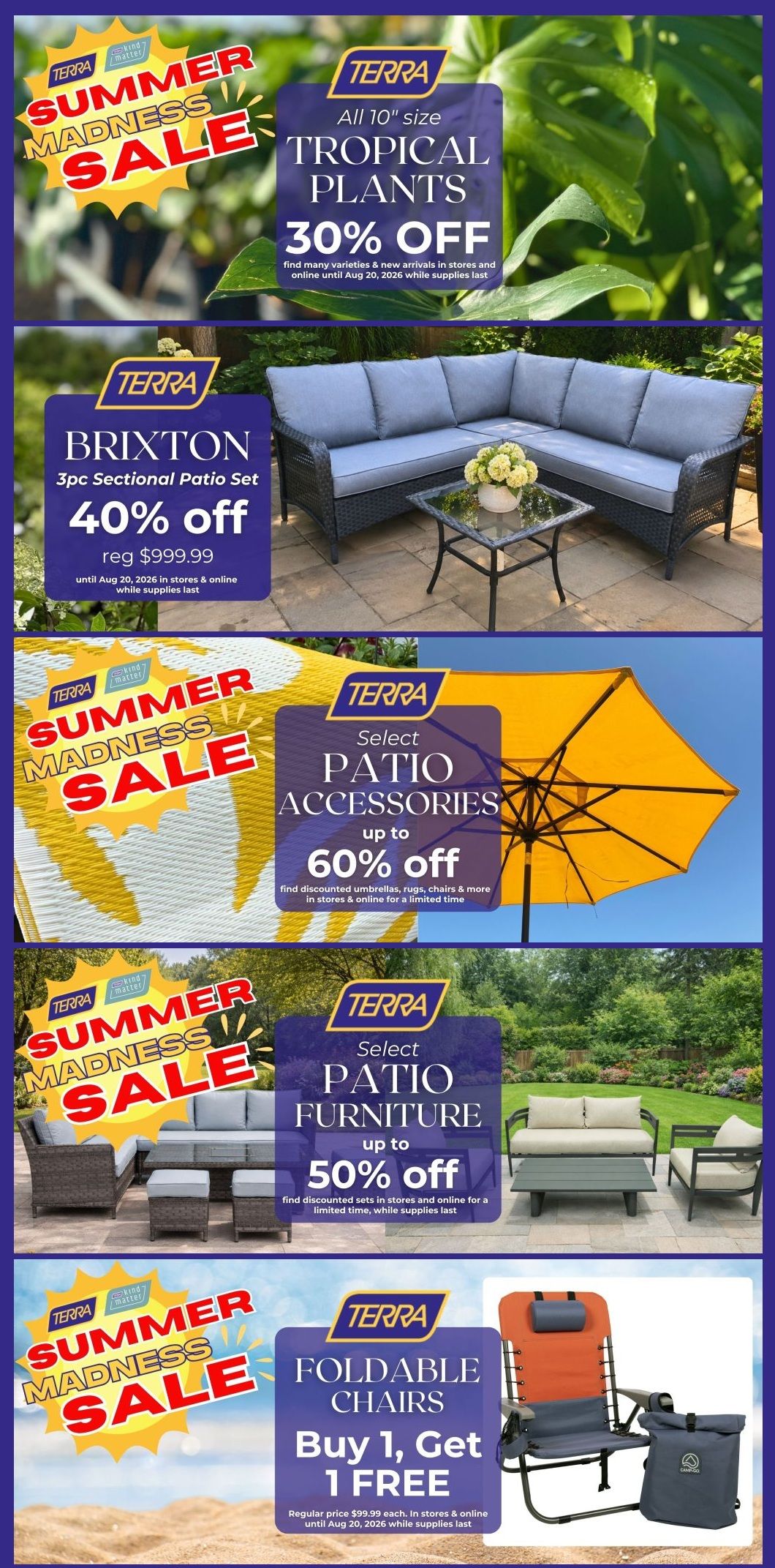 Terra Greenhouses Flyer August 14 to 20