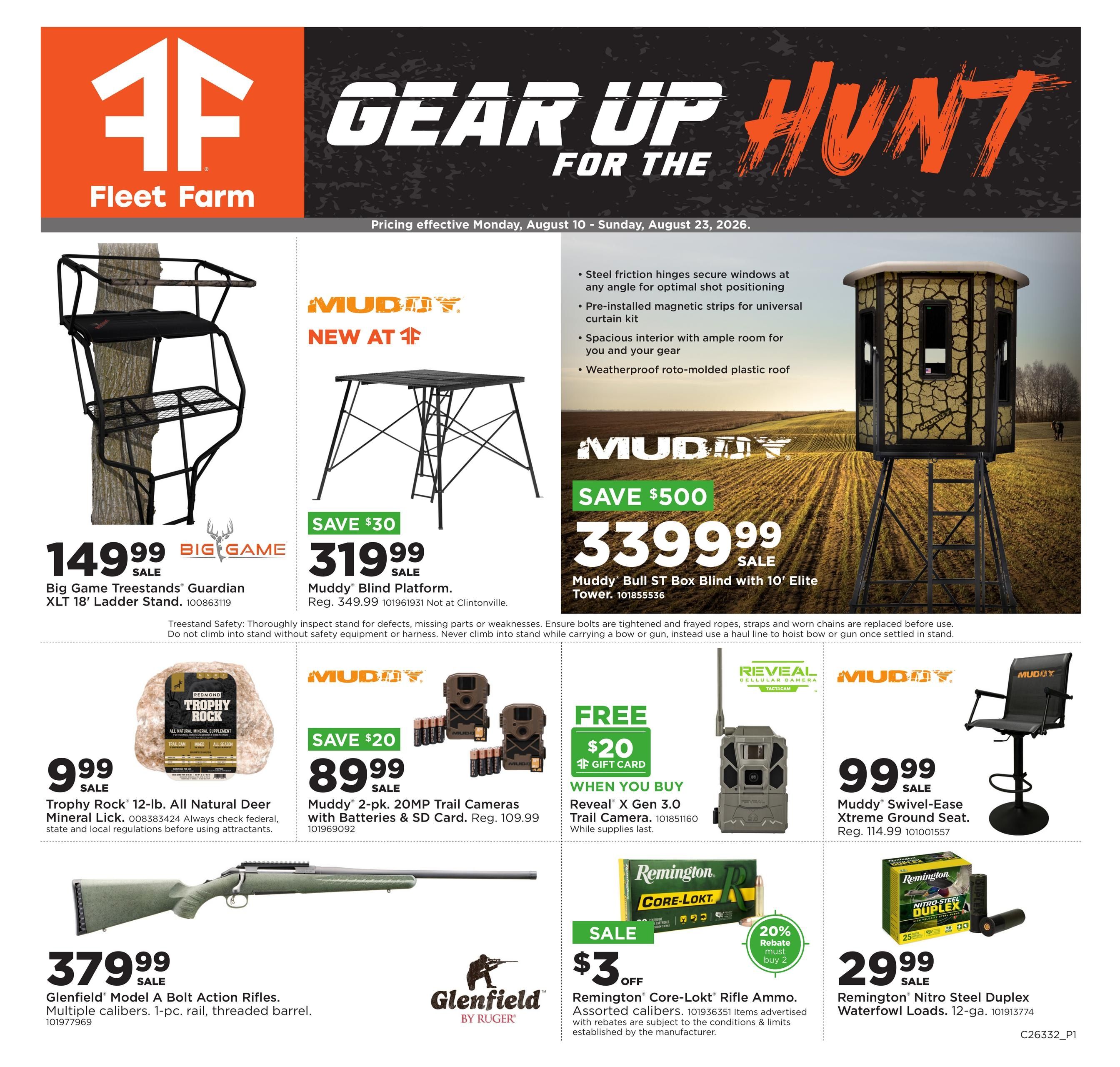 Fleet Farm (Cedar Falls Area, IA) Gear Up for the Hunt Weekly Ad August 10 - 23, 2026