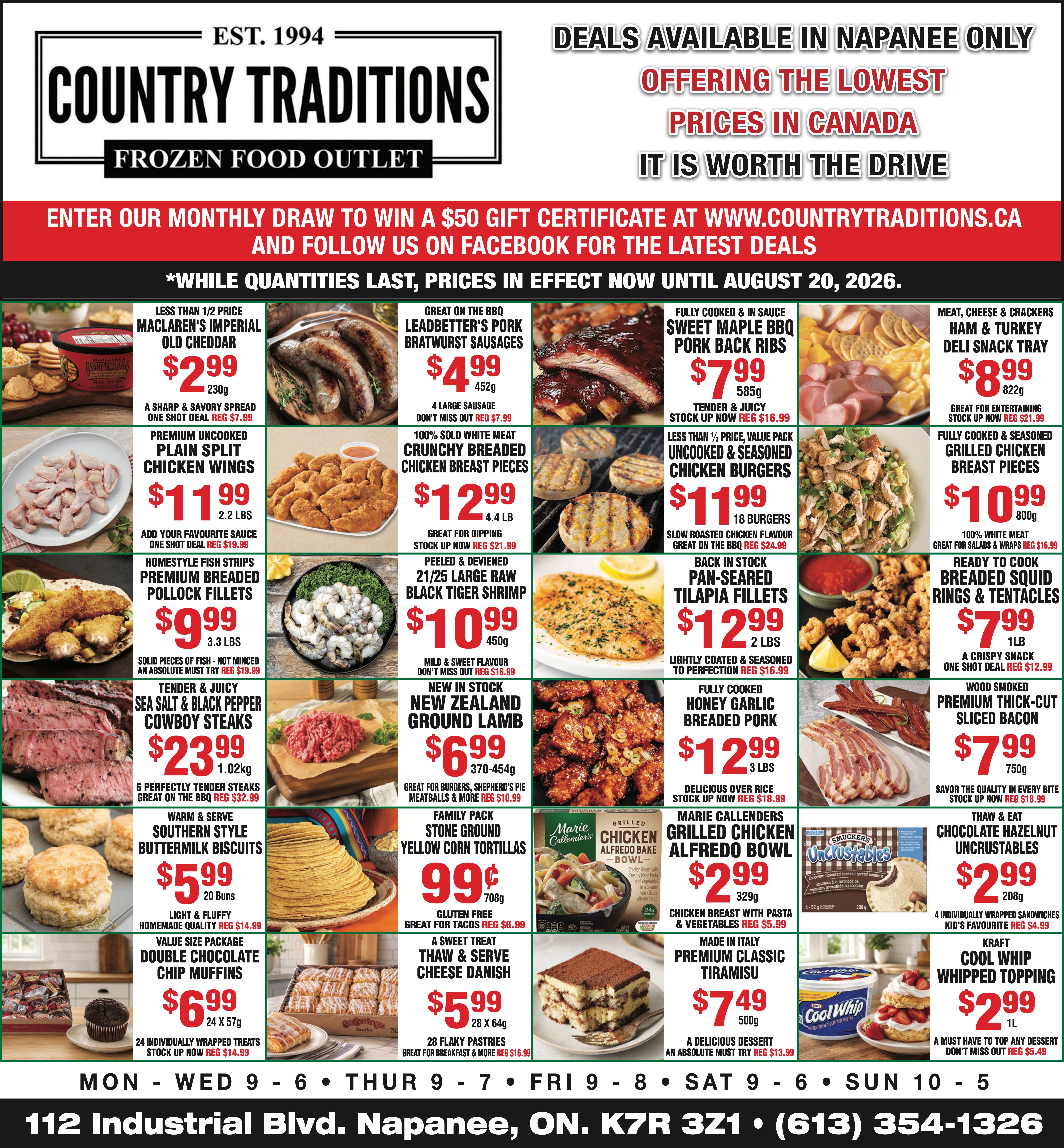Country Traditions Flyer August 13 to 20