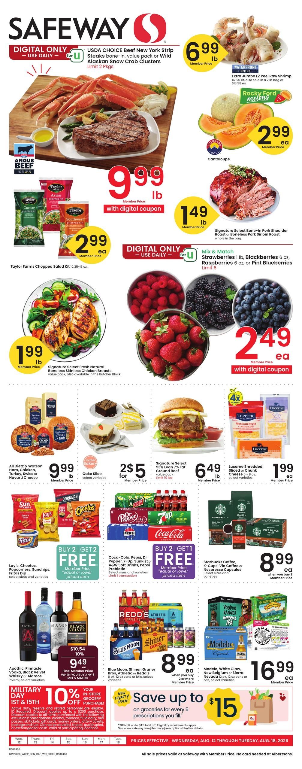 Safeway (Bosler Area, WY) Weekly Ad August 12 - 18, 2026
