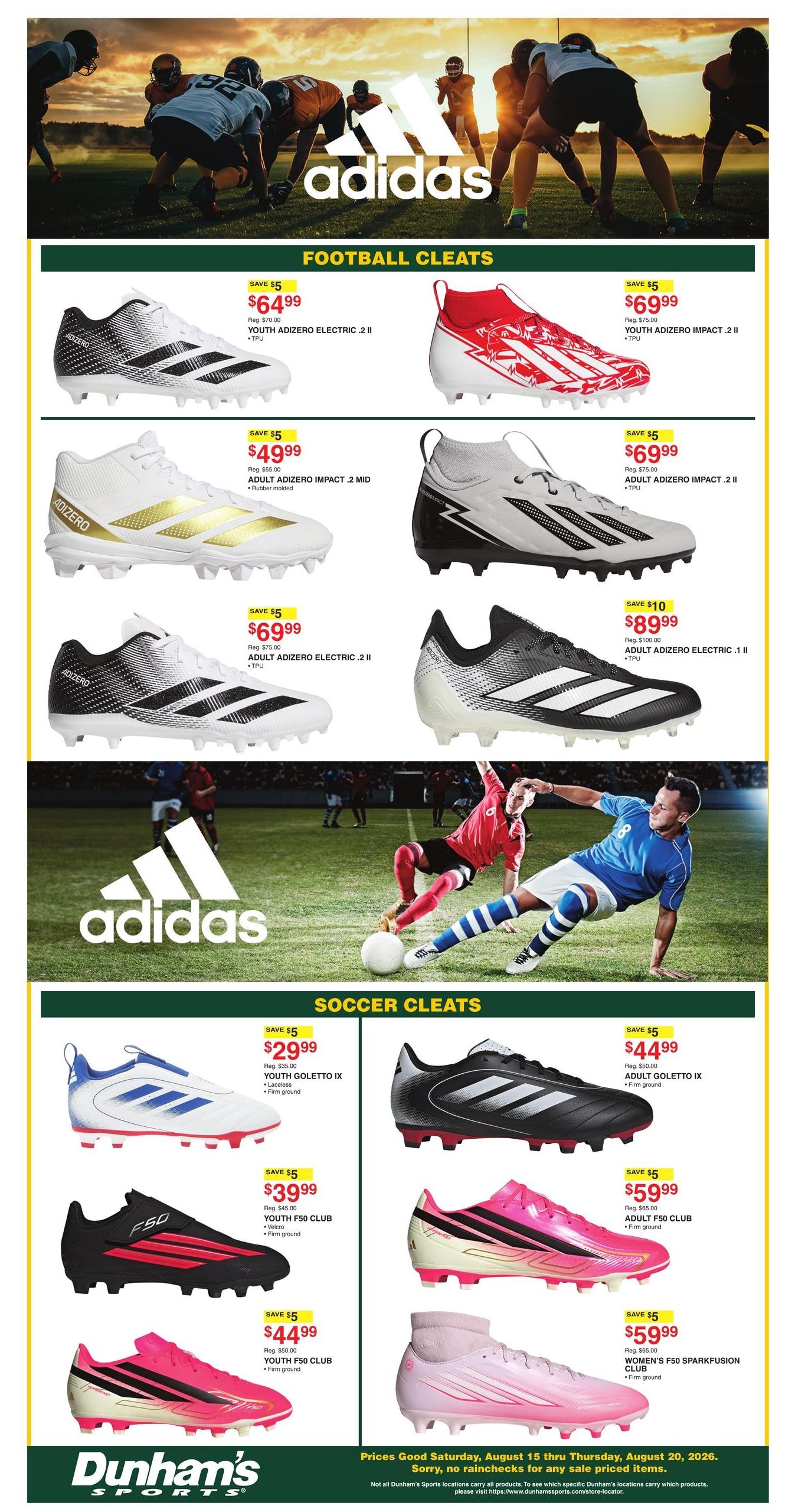 Dunham's Sports (Dublin–Powell Area, OH) Weekly Ad August 15 - 20, 2026