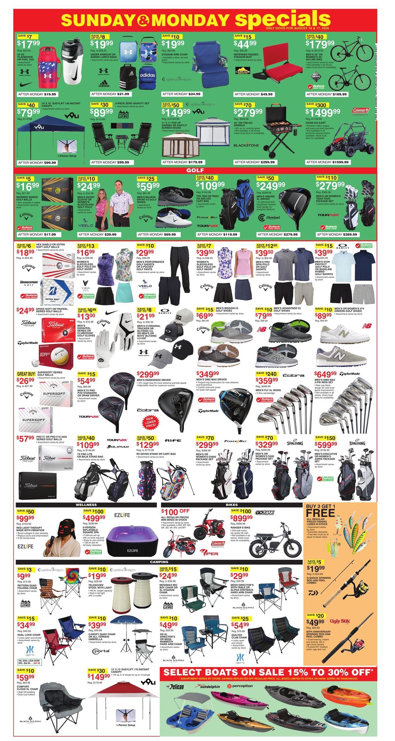 Dunham's Sports (Dublin–Powell Area, OH) Weekly Ad August 15 - 20, 2026