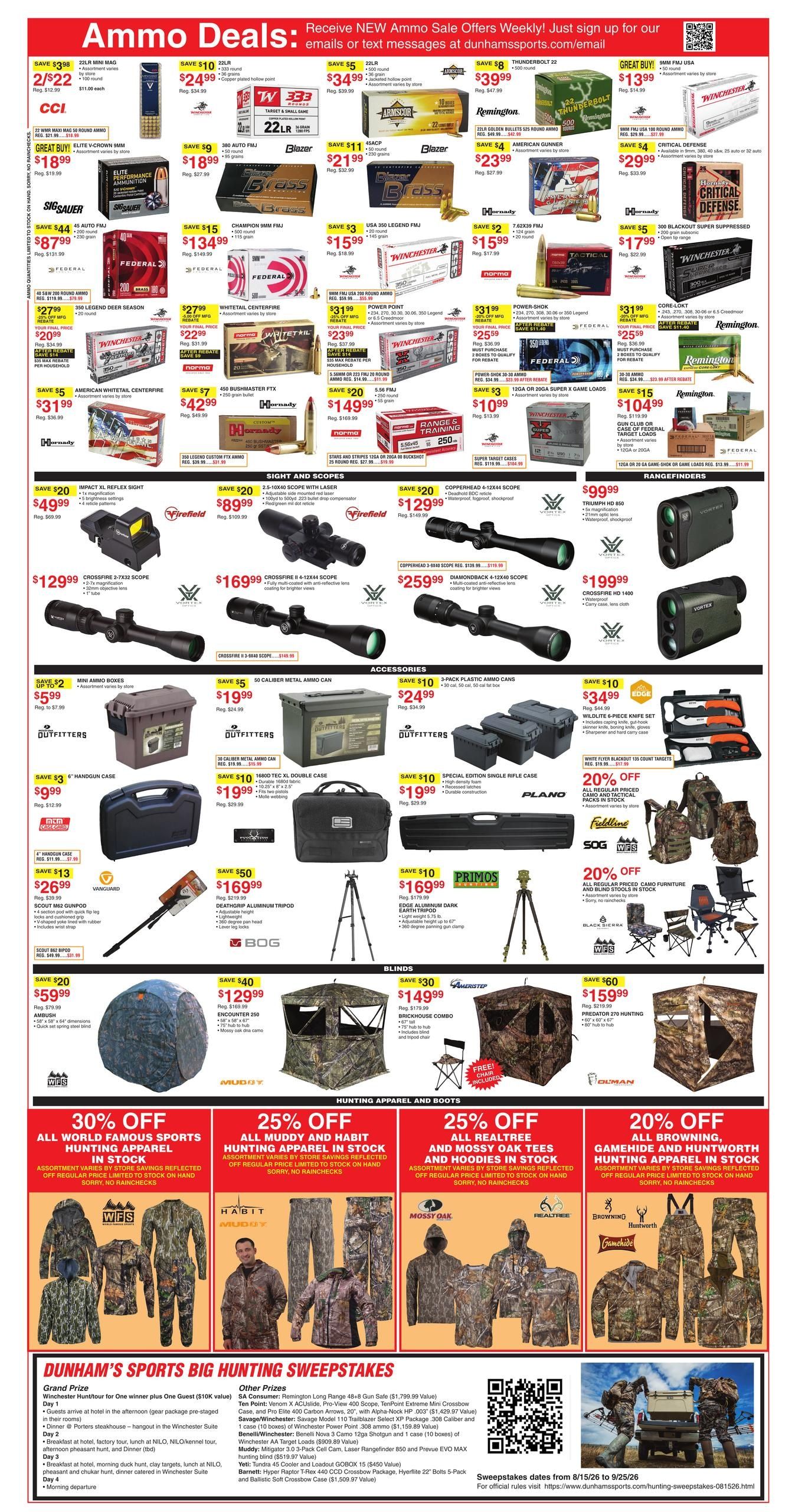 Dunham's Sports (Dublin–Powell Area, OH) Weekly Ad August 15 - 20, 2026