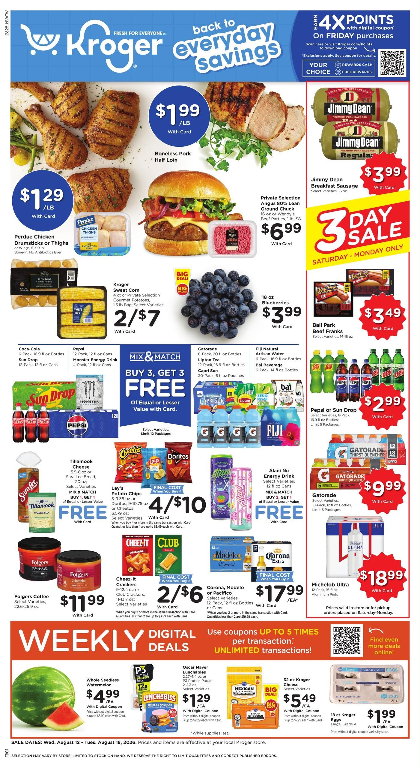 Kroger (Woodbury Area, TN) Weekly Ad August 12 - 18, 2026