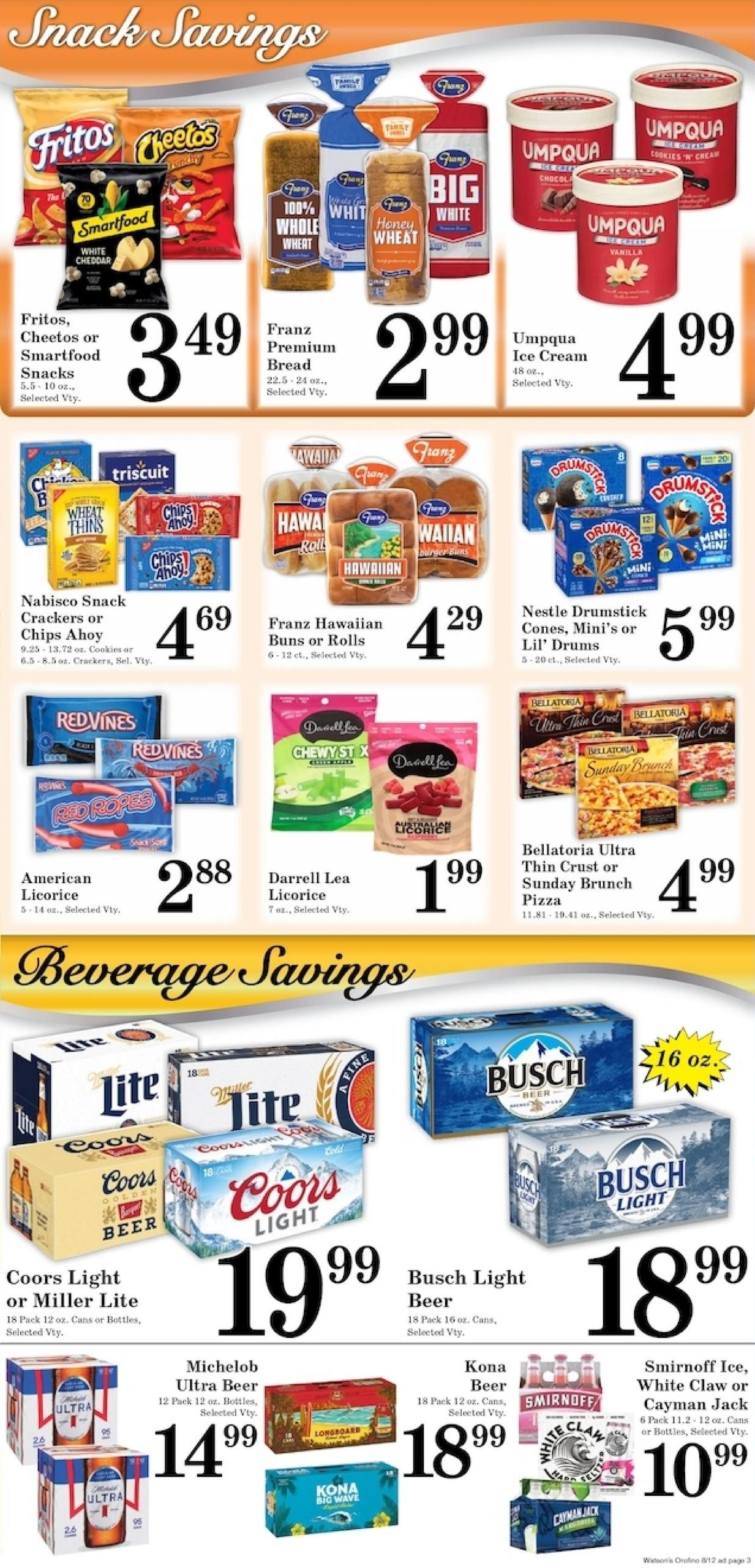 Harvest Foods (Craigmont–Reubens Area, ID) Weekly Ad August 12 - 18, 2026